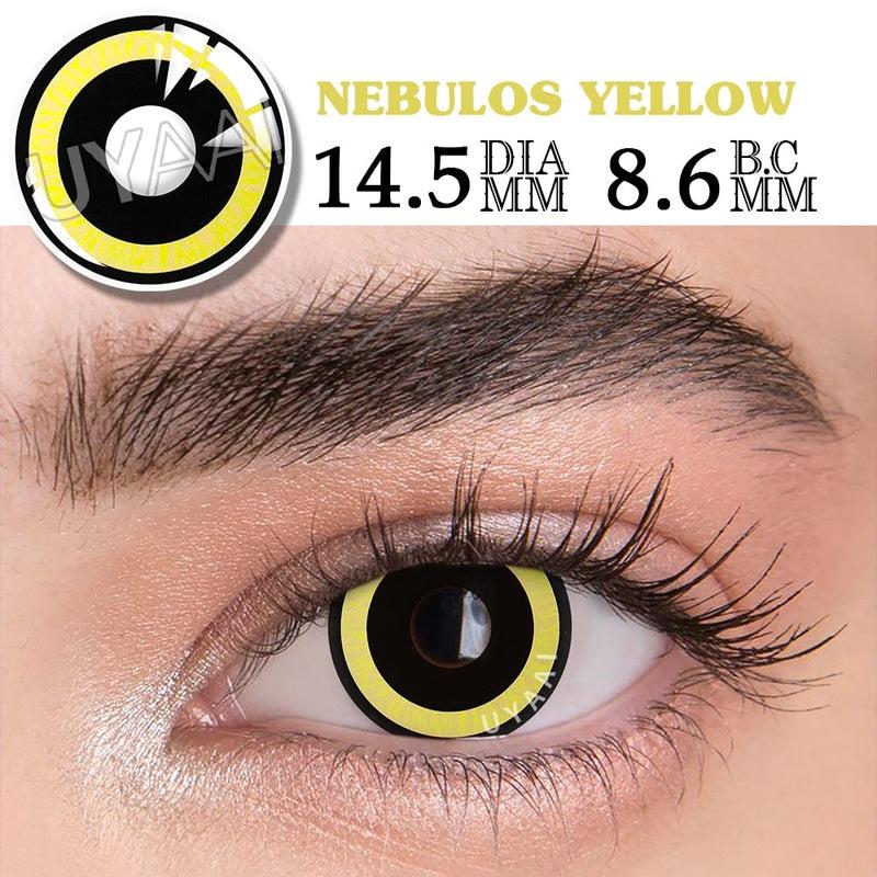 Yellow Cosplay Contact Lenses | Elevate Your Anime Aesthetics with Beauty and Style Enhancement – Choose from 8 Color Variations for Mesmerizing Eyes, Ideal for Cosplay, Makeup & Eye-catching Looks